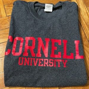 NWOT Cornell University Gray/Red Short Sleeve Tee Shirt
